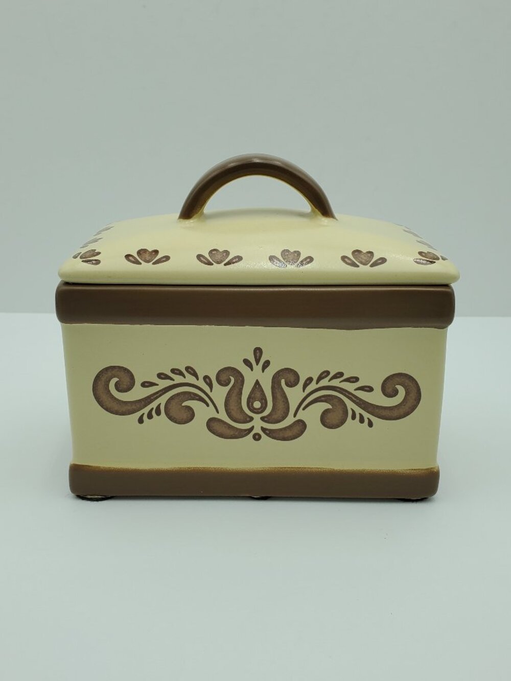 Pfaltzgraff Village Kitchen Keeper Canister Storage Box Recipe Holder